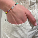 Armband mit Initiale SILBER Arcobaleno 
