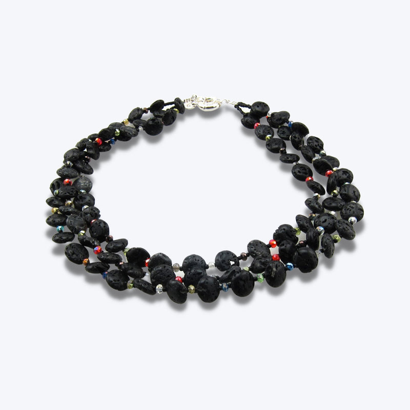 Dreireihiges Collier Nero Magico 